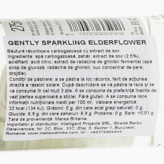 Băutură carbogazoasă Gently Sparkling Elderflower 0.275l