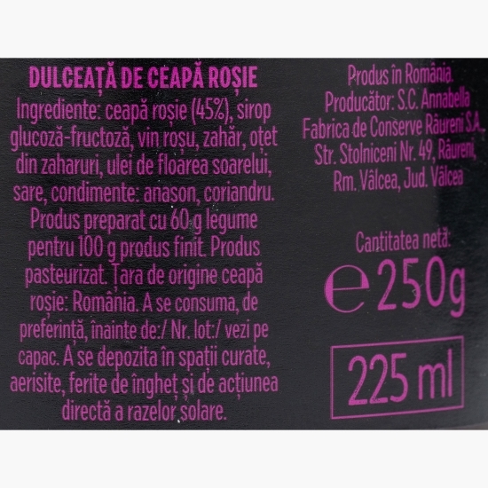 Dulceață de ceapă roșie 250g