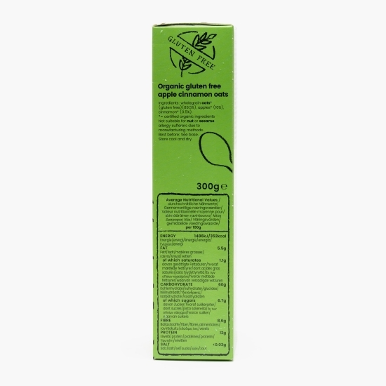 Porridge eco din ovăz cu măr și scorțișoară, fără gluten 300g