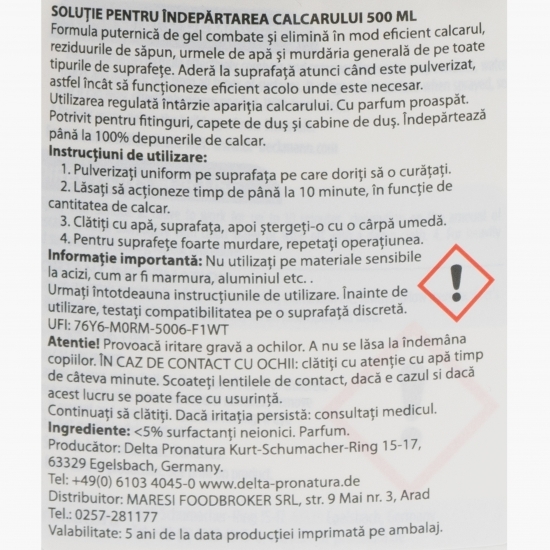 Soluție anticalcar, 0.5l