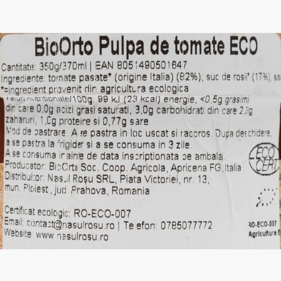 Pulpă de roșii eco 350g