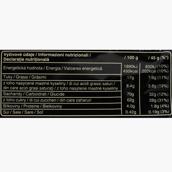 Batoane de ciocolată cu lapte, miez de caramel și nuga, 5x45g