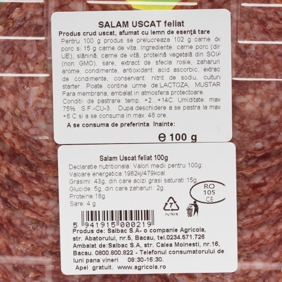 Salam uscat feliat 100g