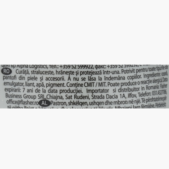 Cremă lichidă pentru pantofi, premium, negru, 75ml
