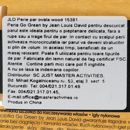 Perie ovală pentru păr JLD Wood