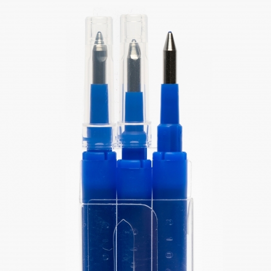 Set 3 rezerve roller Frixion Ball, 0.7 mm, vârf mediu, albastru
