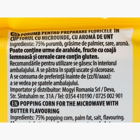 Popcorn cu unt pentru cuptorul cu microunde 80g