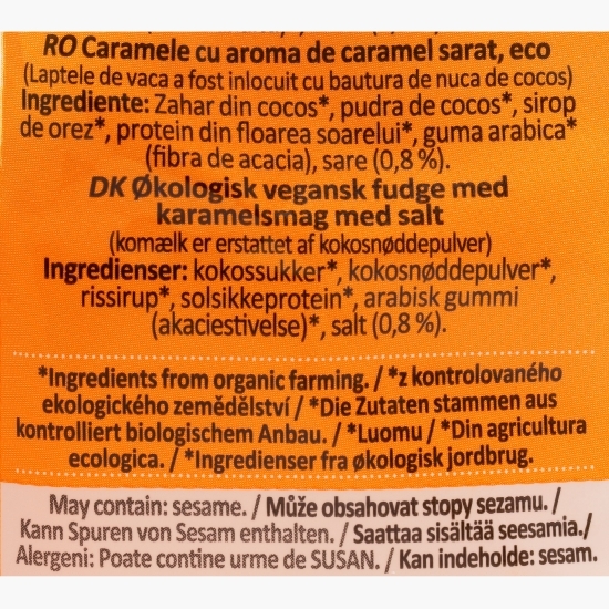 Caramele eco, aromă caramel sărat 150g