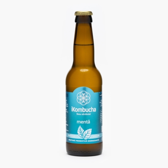 Kombucha băutură probiotică energizantă cu mentă 330ml