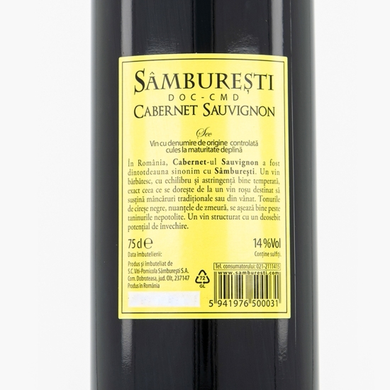 Vin roșu sec Cabernet Sauvignon, 14%, 0.75l
