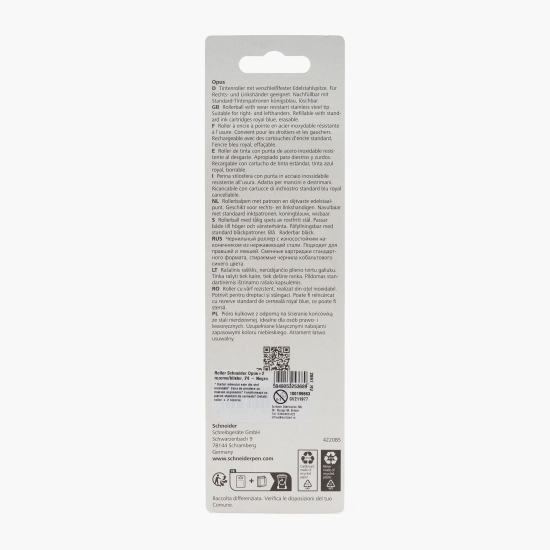 Roller Opus negru + 2 rezerve cerneală