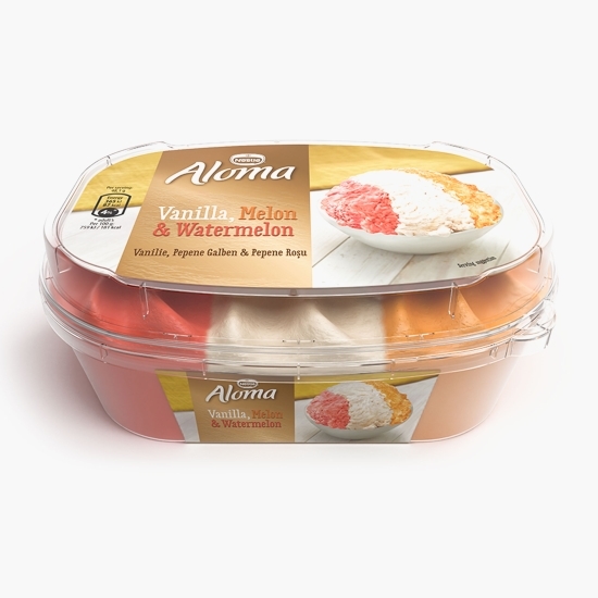 Înghețată de vanilie, pepene galben si pepene roșu 900ml (433g)