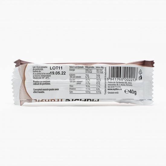Baton digestiv cu fibre din secară, cocos și portocale, fără zahăr adăugat, cu îndulcitor 40g