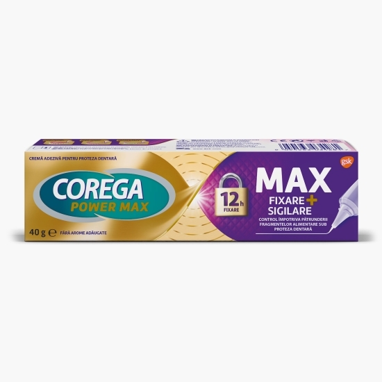 Cremă adezivă pentru proteza dentară Max Fixare + Sigilare 40g