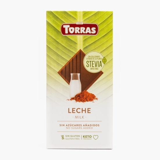 Ciocolată cu lapte cu Stevia, fără zahăr adăugat 100g