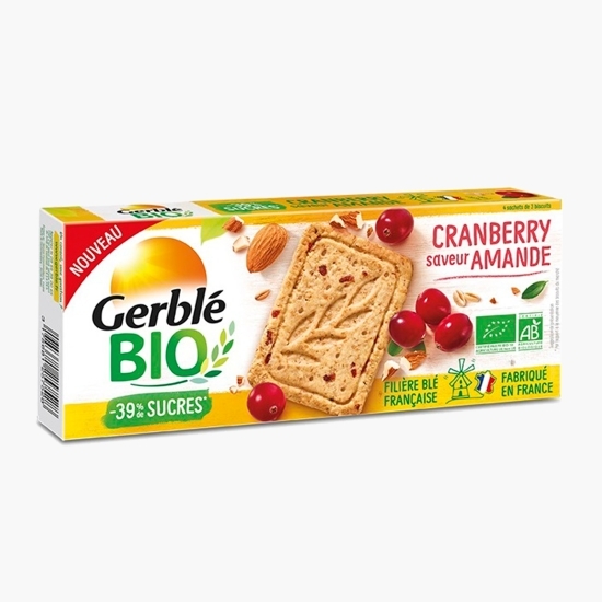 Biscuiți eco cu merișoare și aromă de migdale 4x33g