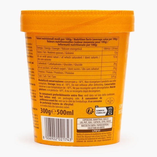 Înghețată cu biscuiți, caramel și scorțișoară, 500ml (300g)