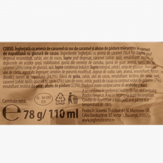Cornet cu înghețată Intenso caramel 78g