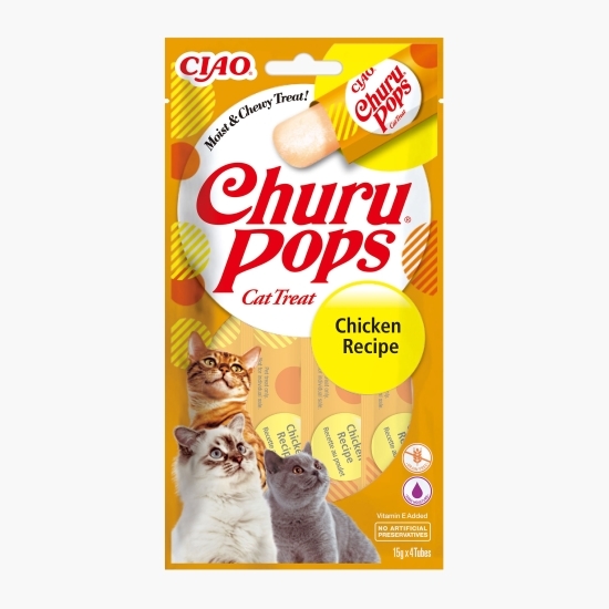 Recompense pentru pisici Churu Pops Pui 4x15g (60g)