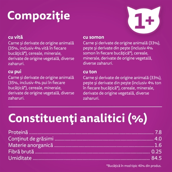  Hrană umedă pentru pisici adulte, 12x85g, selecții de carne în aspic 