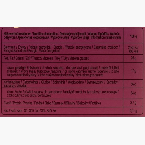 Praline din ciocolată amăruie cu umplutură cu cacao și cireșe negre confiate 119g
