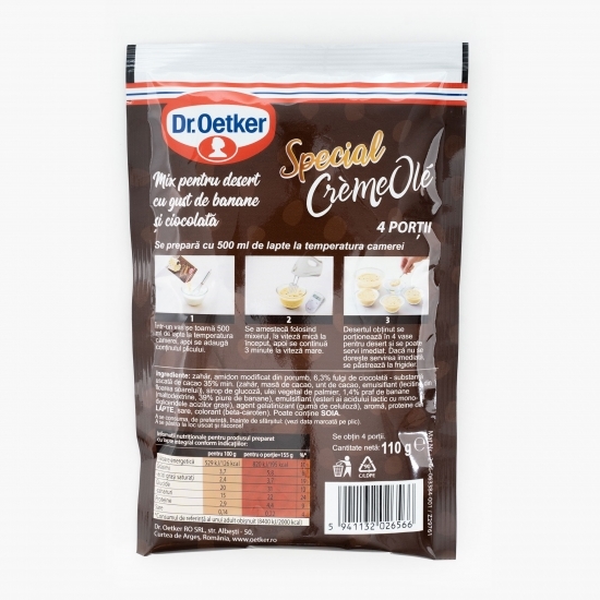 Mix pentru desert Crème Olé cu gust de banane și ciocolată 110g