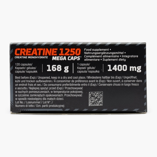 Creatină monohidrată micronizată 1250, 120 capsule
