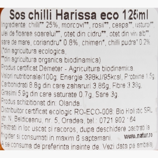 Sos chilli Harissa eco 125g
