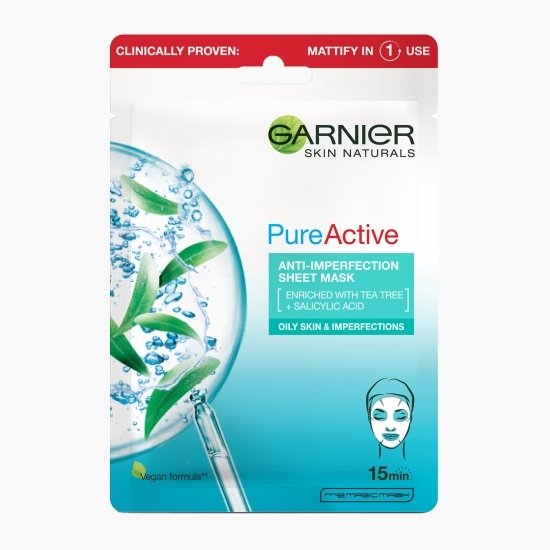 Mască șervețel anti-imperfecțiuni Pure Active 28g