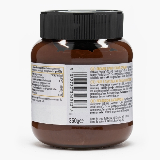 Cremă tartinabilă vegană de ciocolată neagră eco 350g