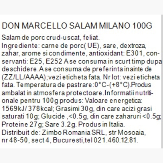 Salam Milano 100g