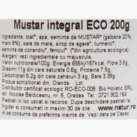 Muștar integral eco 200g