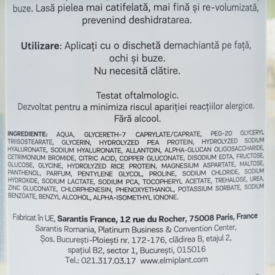 Apă micelară cu acid hialuronic și proteine aurii, Hyaluronic Gold 400ml