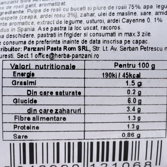 Sos Arrabbiata pentru paste 400g