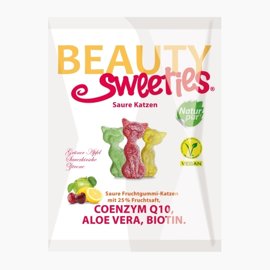 Jeleuri gumate acrișoare cu aromă de fructe, coenzima Q10, aloe vera și biotină 125g