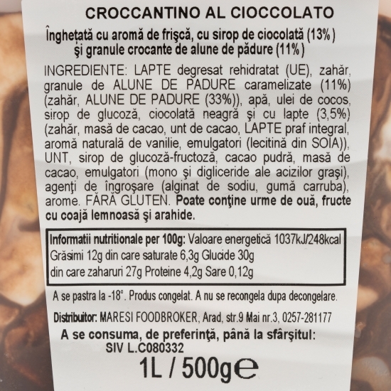 Înghețată Croccantino al cioccolato 1l (500g)