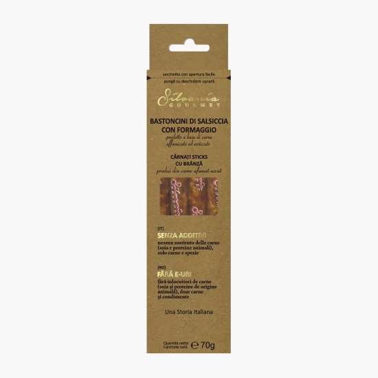 Cârnați sticks cu brânză 70g