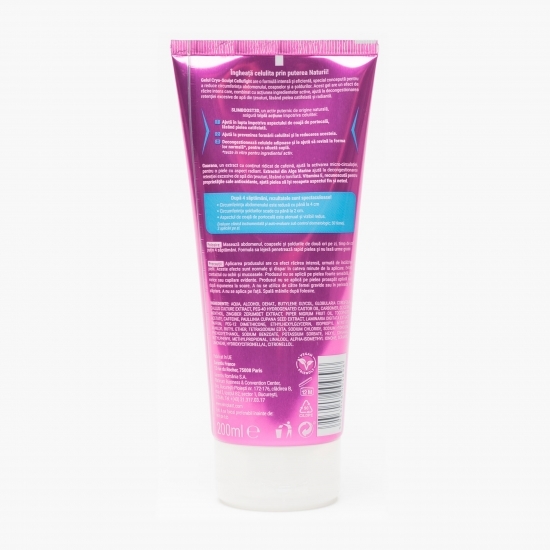 Gel anticelulitic pentru abdomen și șolduri, Cryo-Sculpt, Cellufight, 200ml