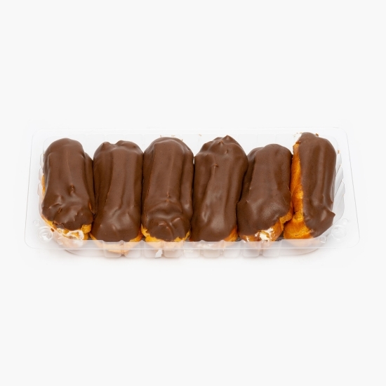 Mini eclere cu glazură de cacao, 6 buc, 150g