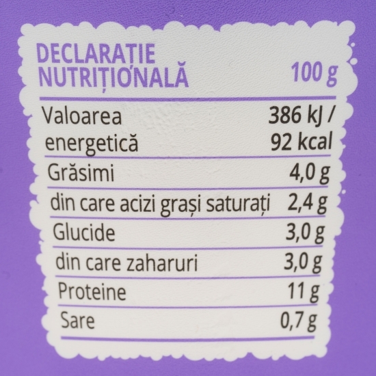 Granule de brânză Cottage cu smântână, 4% grăsime, 180g