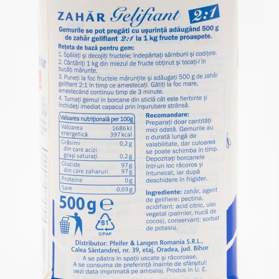 Zahăr gelifiant 2:1, 500g