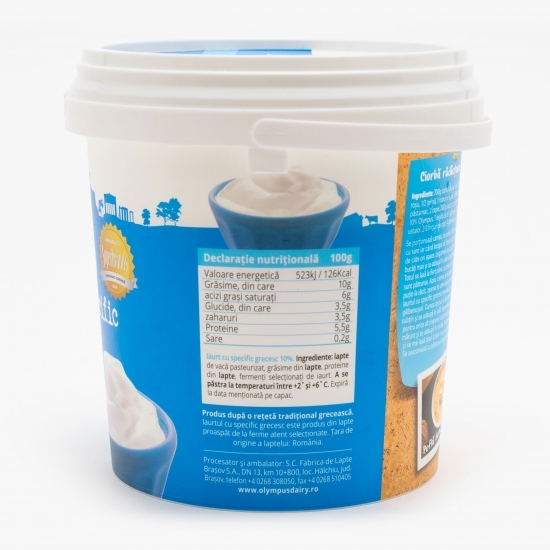Iaurt cu specific grecesc natur 10% grăsime 900g