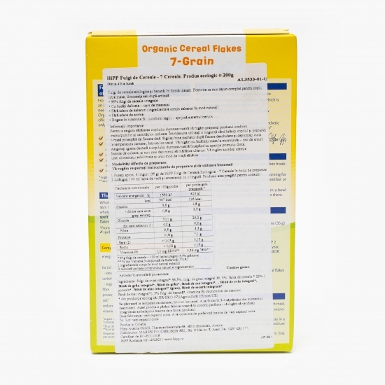 Fulgi de cereale eco 7 cereale, +10 luni, 200g