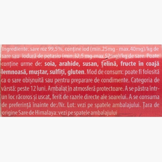 Solniță sare roz de Himalaya 100g