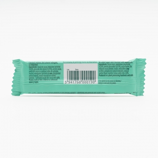 Ciocolată amăruie cu 60% cacao, fără zahăr și îndulcitor stevie 25g