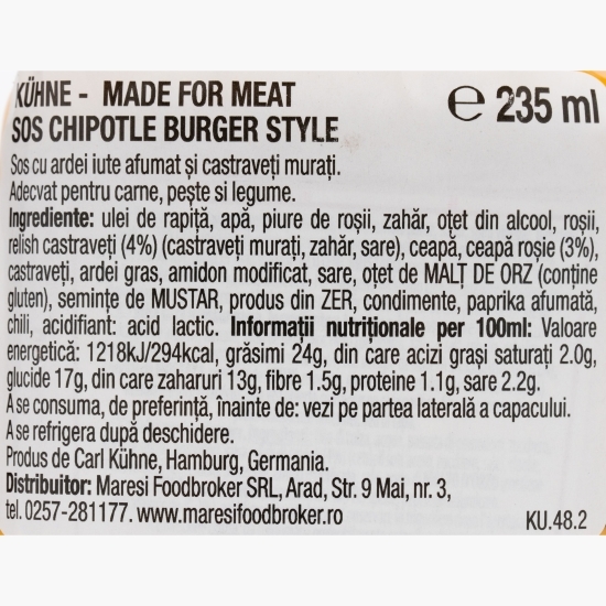 Sos Chipotle Burger Style 235ml