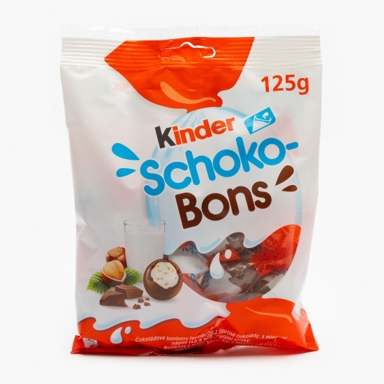 Bomboane de ciocolată cu lapte și bucăți de alune 125g
