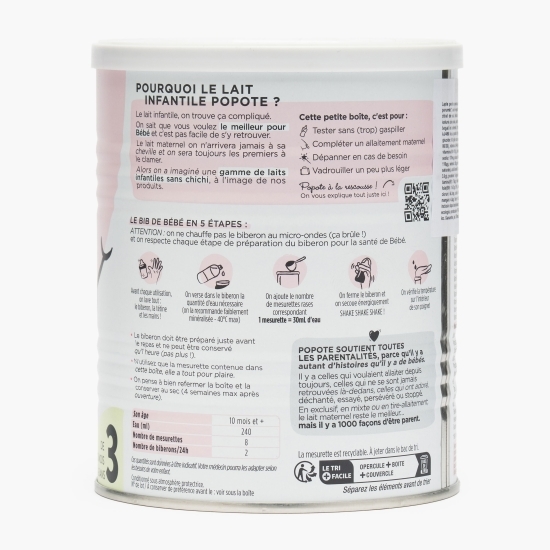Lapte praf eco pentru copii (Etapa 3), +10 luni, 400g