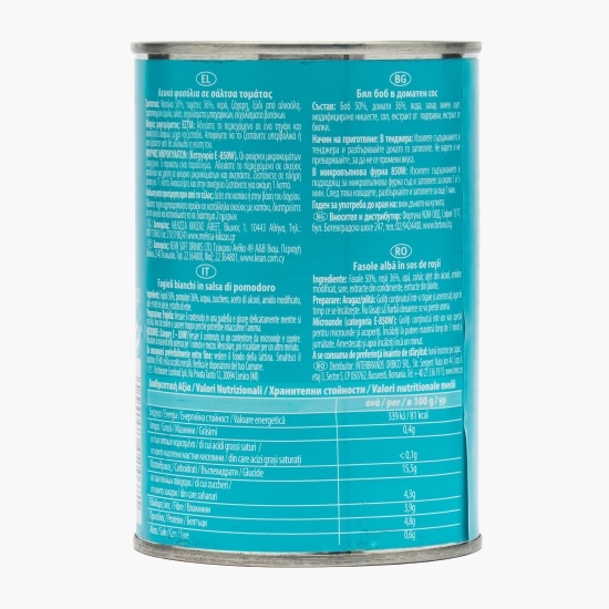 Fasole albă în sos de roșii 415g