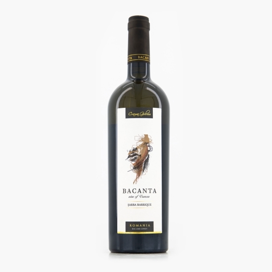 Vin alb sec Bacanta Șarba Barrique D.O.C., 12.5%, 0.75l